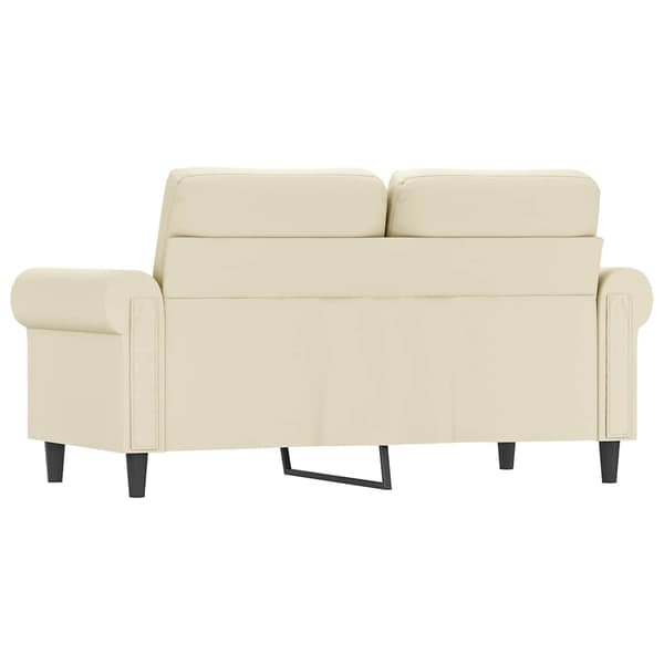 vidaXL 2-sitssoffa krämfärgad 120 cm konstläder