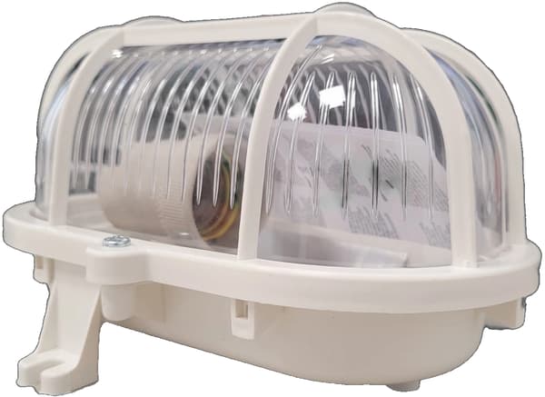 Kanalväggbelysning med plastnät grå E27 240V