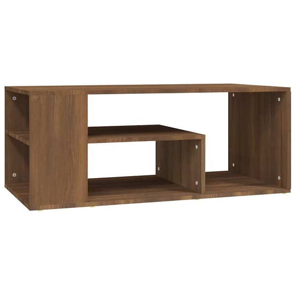vidaXL sofabord brunt egetræ 100x50x40 cm