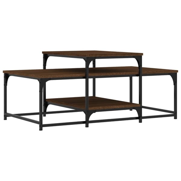 vidaXL sofabord brunt egetræ 102x60x45 cm