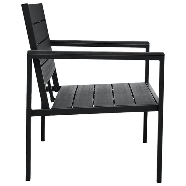 vidaXL havebænk 120 cm sort HDPE trælook