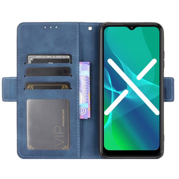 Flip-etui til Motorola Edge 30 Pro, kortholder, blå