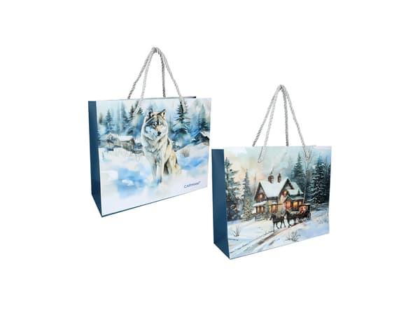 Carmani, papirgavepose op til ca. 24x9x20 cm - vinter overalt