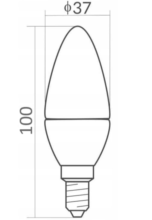 LED-kertepære lille E14 gevind varm hvid 3000K 5W 500lm