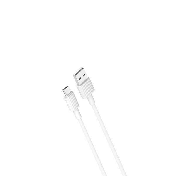 XO XO USB-laddningskabel - MicroUSB Typ B 1m Vit