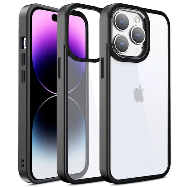 Hybridskal för iPhone 14 Pro Max, mattsvart