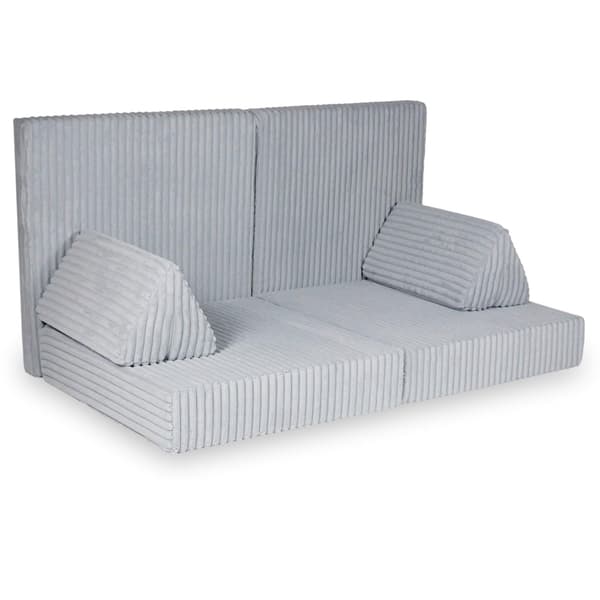 Montessori Comfort Waffle Grå Legesofa