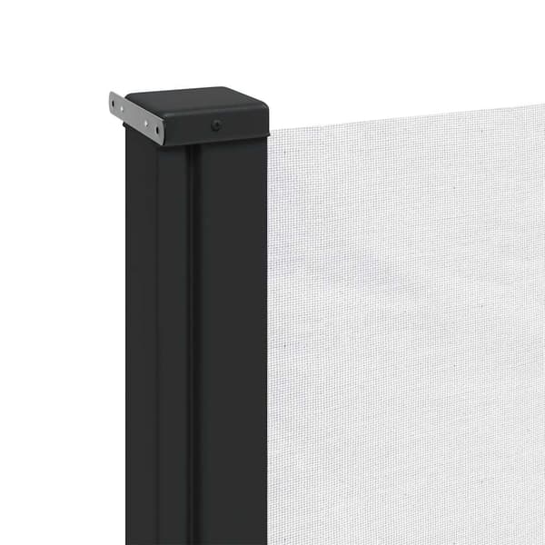 vidaXL Utdragbar sidomarkis vit 200x500 cm