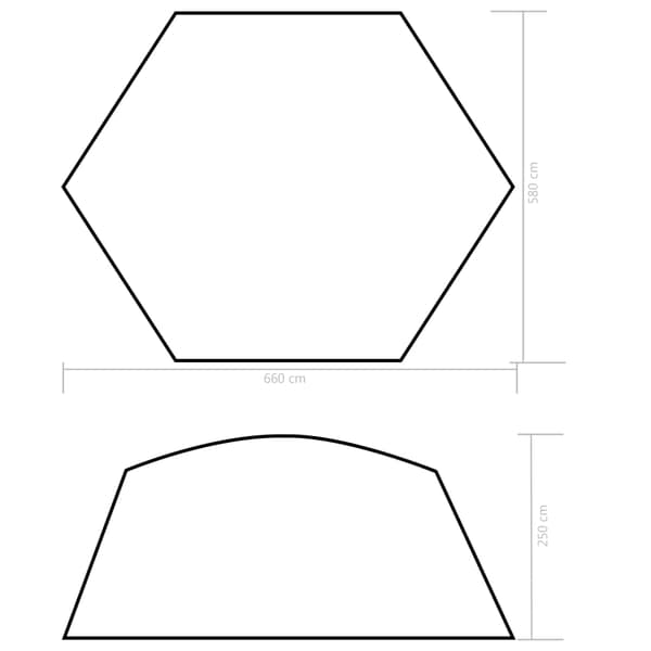 vidaXL Tygpooltält 660x580x250cm Blå