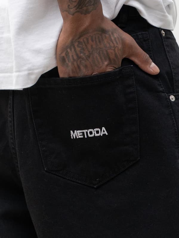 Brede Baggy Jeans Herre Sorte Method Sport Name L