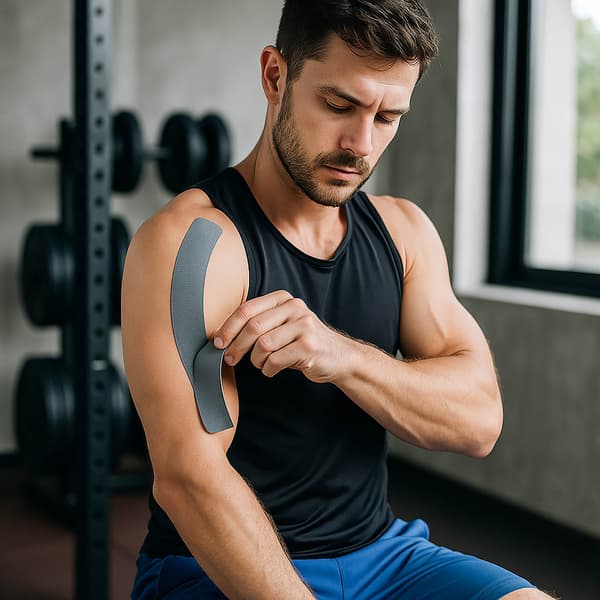 KINESIOTAPING TEJP KINESIOLA TEJP FÖR AXLAR KNÄ ANSIKTE 5M 4 BITAR
