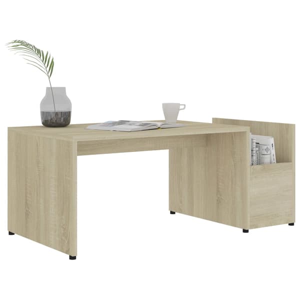 vidaXL sofabord, Sonoma eg, 90x45x35 cm, spånplade