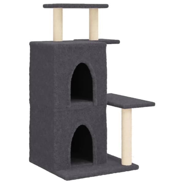 vidaXL kradsetræ til katte med sisalstolper mørkegrå 97 cm