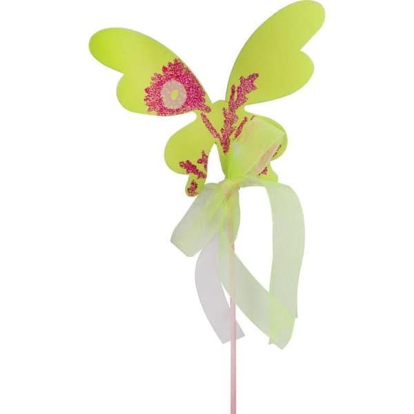 Påskfjäril i trä på en hacka 50 cm - Grön/Celadon