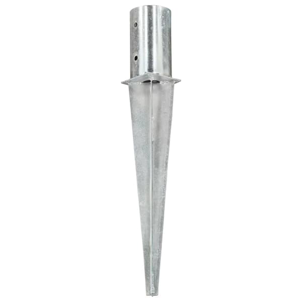 vidaXL Markpinnar, 2 st, Silver, 8x61 cm, Galvaniserat stål