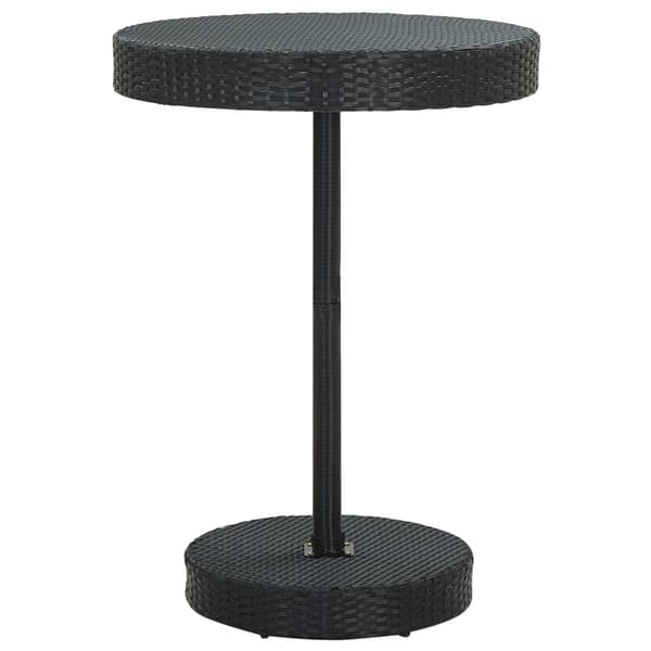vidaXL havebord sort 75,5 x 106 cm polyrattan