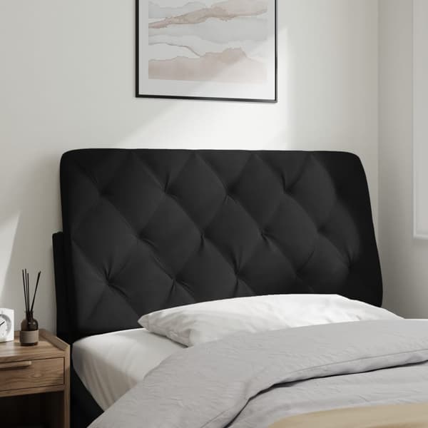 vidaXL Sängynpäädyn tyyny, musta, 100 cm, sametti