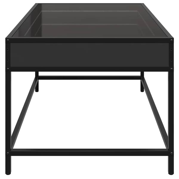 vidaXL Infinity LED sofabord sort 70x50x41 cm