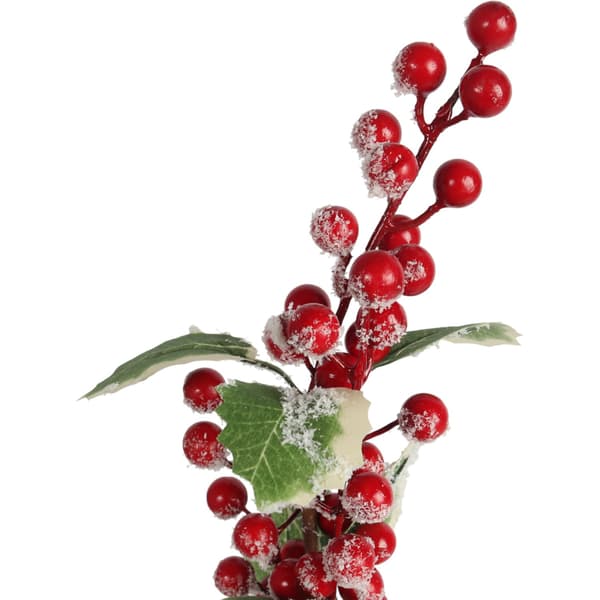 ASKGRÄN MED SNÖTÄCKTA BLAD 67 CM röd