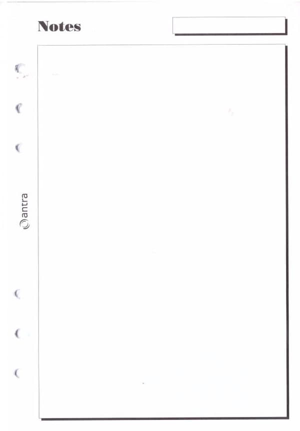 ANTRA A5 organizerindsats/notesbog