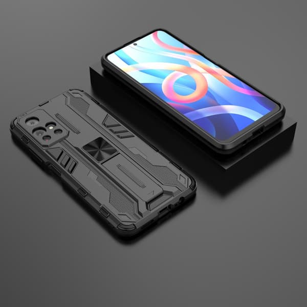 Etui til Xiaomi Poco M4 Pro 5G / Redmi Note 11S 5G, Militær støtteben, sort