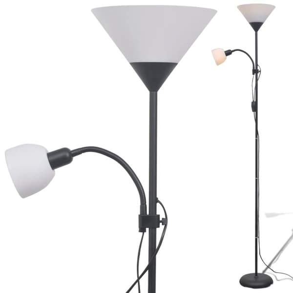 vidaXL gulvlampe, sort