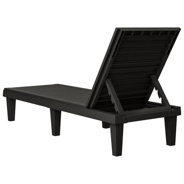 vidaXL liggestol, sort, 155x58x83 cm, polypropylen