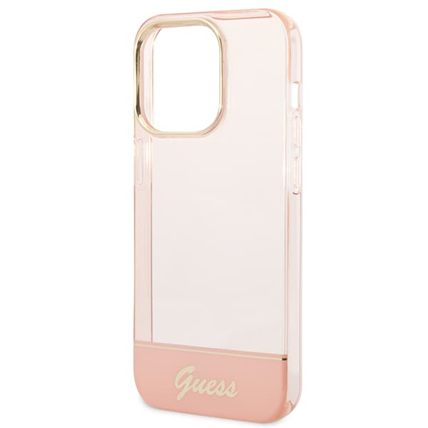 Guess Translucent Fodral till iPhone 14 Pro Max, Rosa