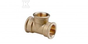 Messing-T-stykke 6/4" gul