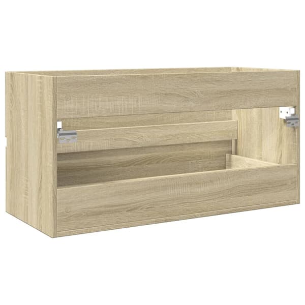 vidaXL håndvaskskab Sonoma eg 90x38,5x45 cm spånplade