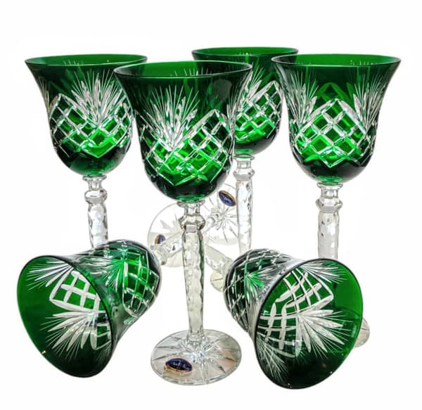 Smaragdkrystalvinglas 280 ml Ananas