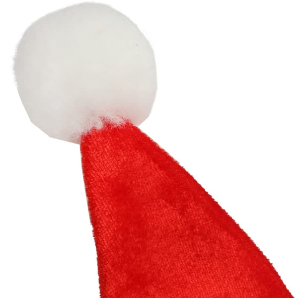 Jultomtekostymhatt i sammet med pompom