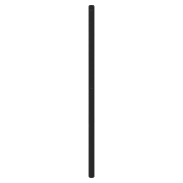 vidaXL metalsengegavl, sort, 200 cm