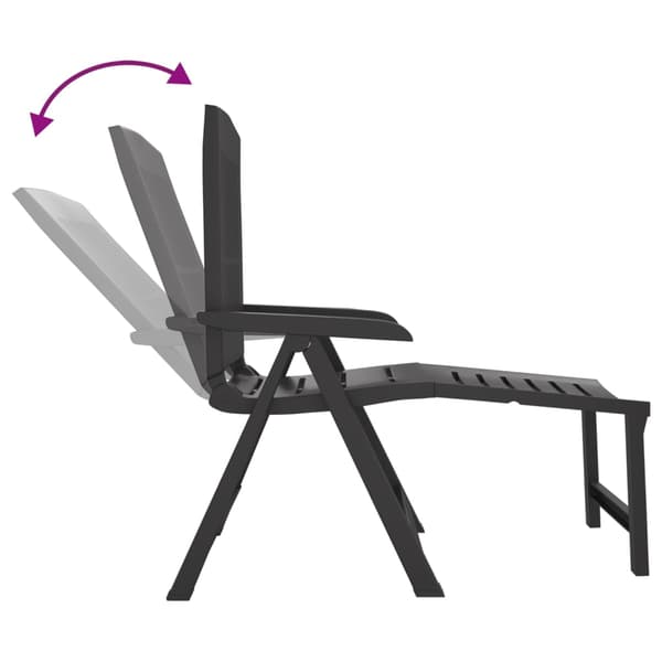 vidaXL Solstol, antracit, plast