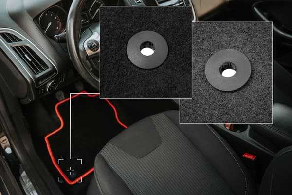 Velourmåtter med rød kant til: Mazda 5 II minivan (2010-)