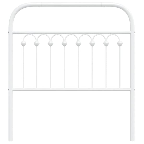vidaXL metalsengegavl hvid 90 cm