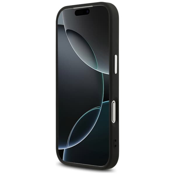 Guess 4G Big 4G Classic Logo-cover til iPhone 17 Pro, sort sølv