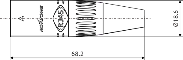RJ45-kontakthölje Roxtone RE8MH