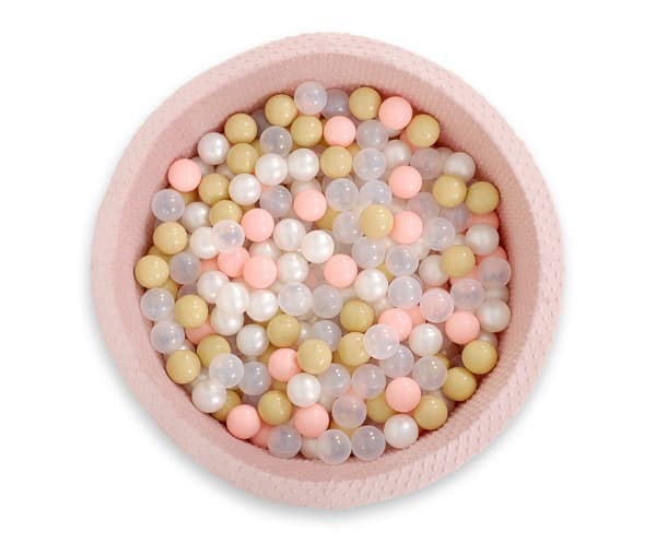 Minky torrpool H-30 cm med 200 bollar - smutsrosa