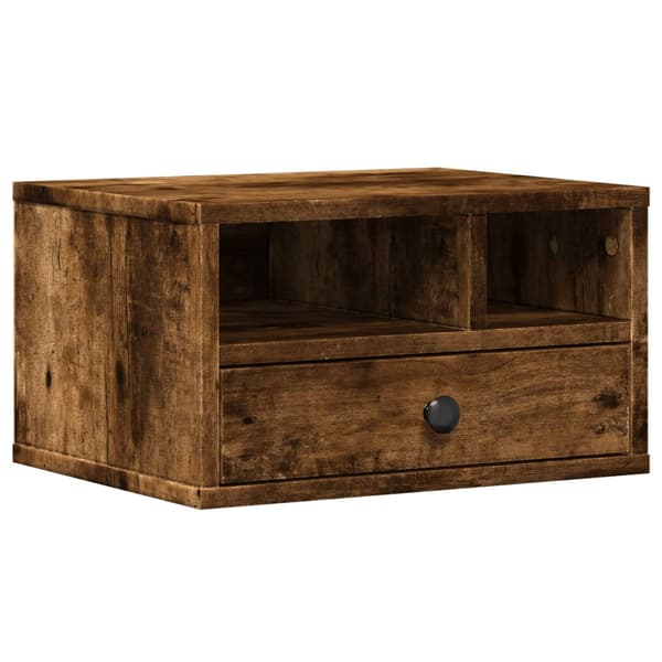 vidaXL printerstativ røget eg 40x32x22,5 cm