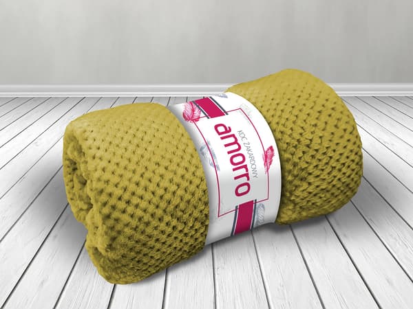Tæppe 150x200 jacquard, lys olivengrøn farve