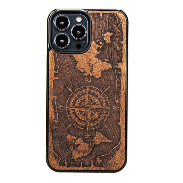 Træcover til iPhone 13 Pro Max WIND ROSE MERBAU