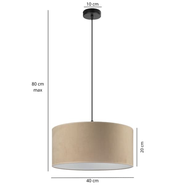 Tornado AD1 lampe, fløjlscappuccino