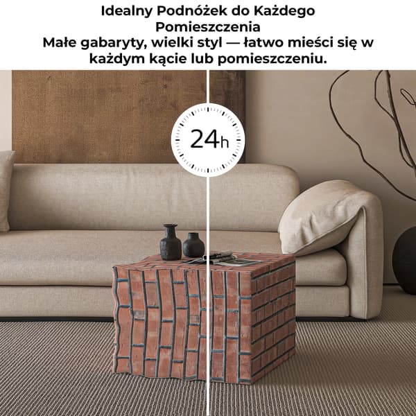 Modern fotpall/puff kub "Marmor"