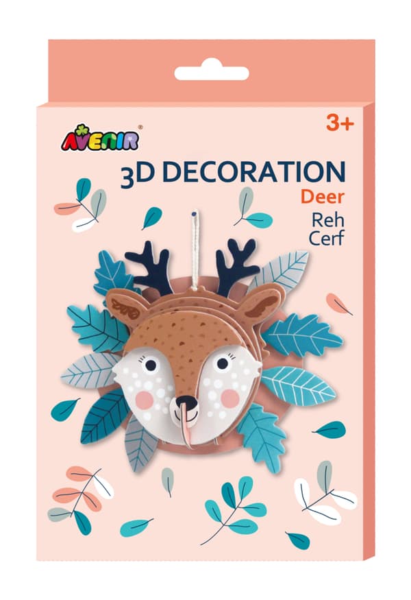 Gør-det-selv 3D hjortedekoration