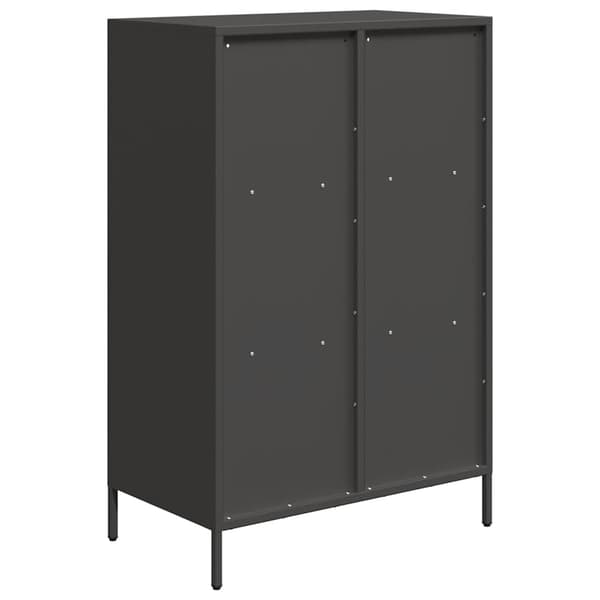 vidaXL skab, sort, 68x39x103,5 cm, stål