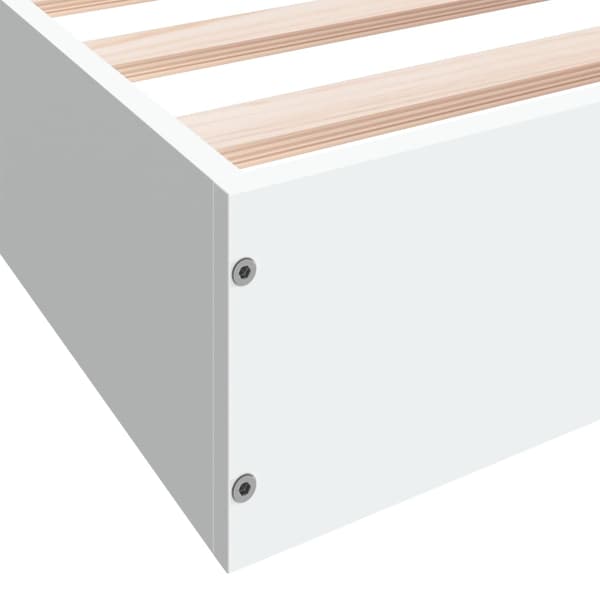 vidaXL Sängram vit 90x190 cm träbaserat material