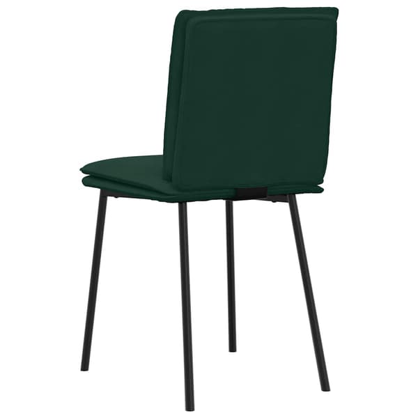 vidaXL Matstolar, set om 4, mörkgrön, klädd i sammet