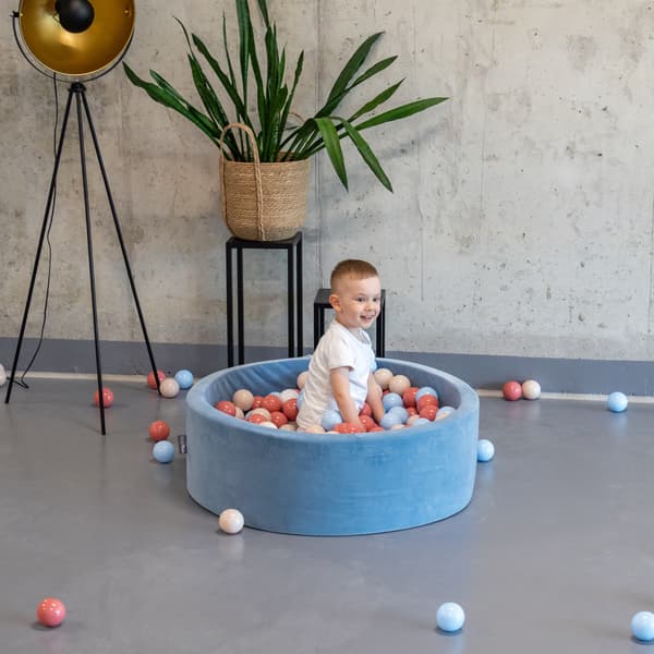 KiddyMoon plastikbolde 7 cm laks 100 legetøjsbolde sæt