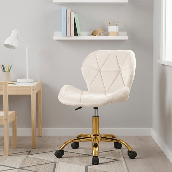 Luca kontorstol beige guldben